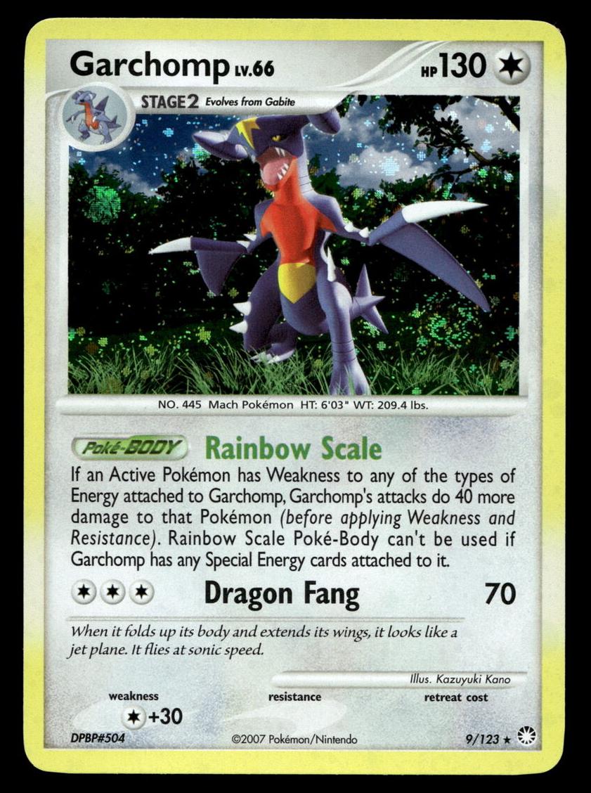 Garchomp Holo 2007 Pokemon Diamond & Pearl Mysterious Treasures