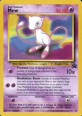 2000 Pokemon Promo Pokemon League Mew-Holo front