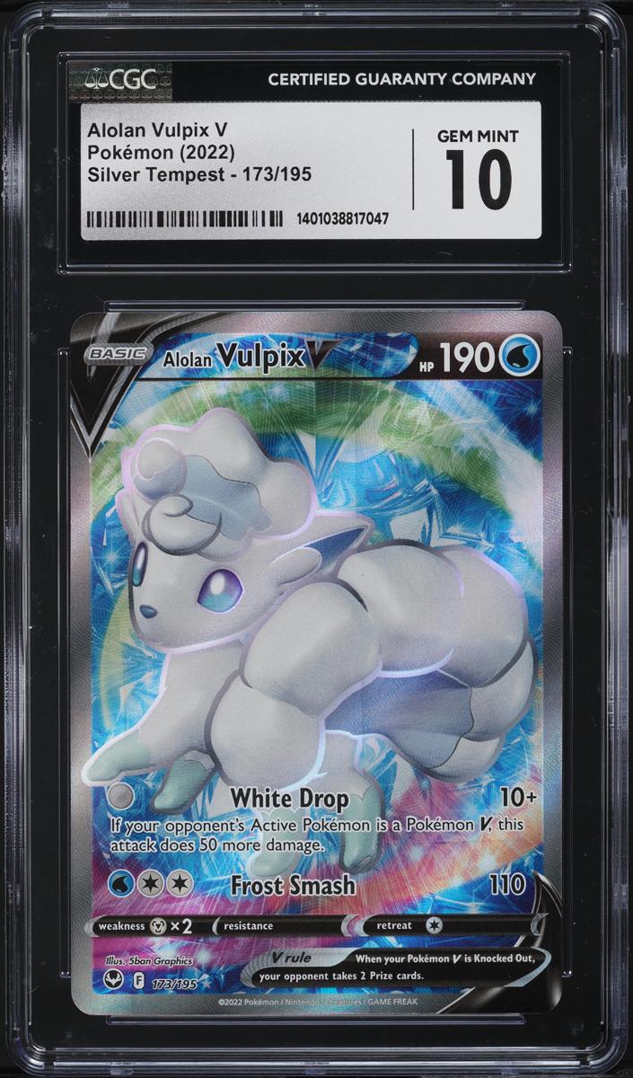 Alolan Vulpix V 2022 Pokemon Silver Tempest Full Art