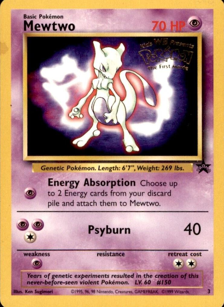 1999 Pokemon Game Movie Promo MOVIE PROMO #3 Mewtwo front