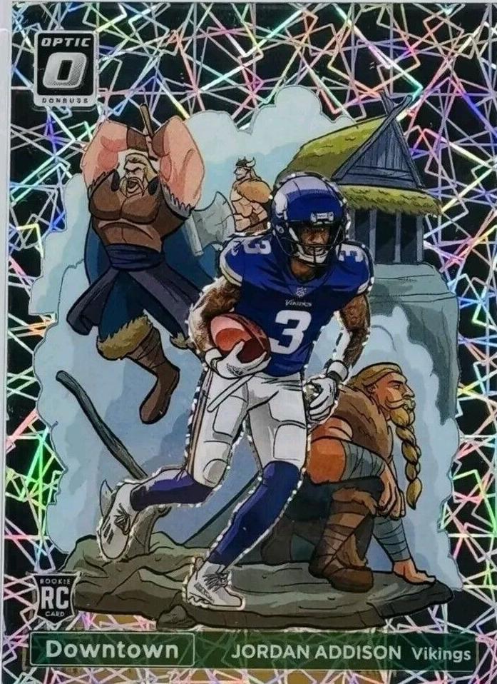 Jordan Addison 2023 Donruss Optic Downtown! Football