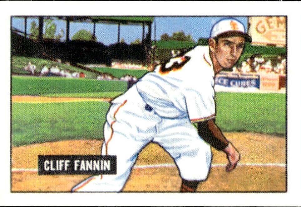 1951 Bowman Cliff Fannin #244 card