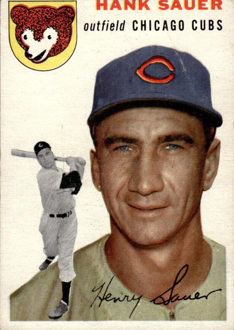1954 Topps Hank Sauer #4 card