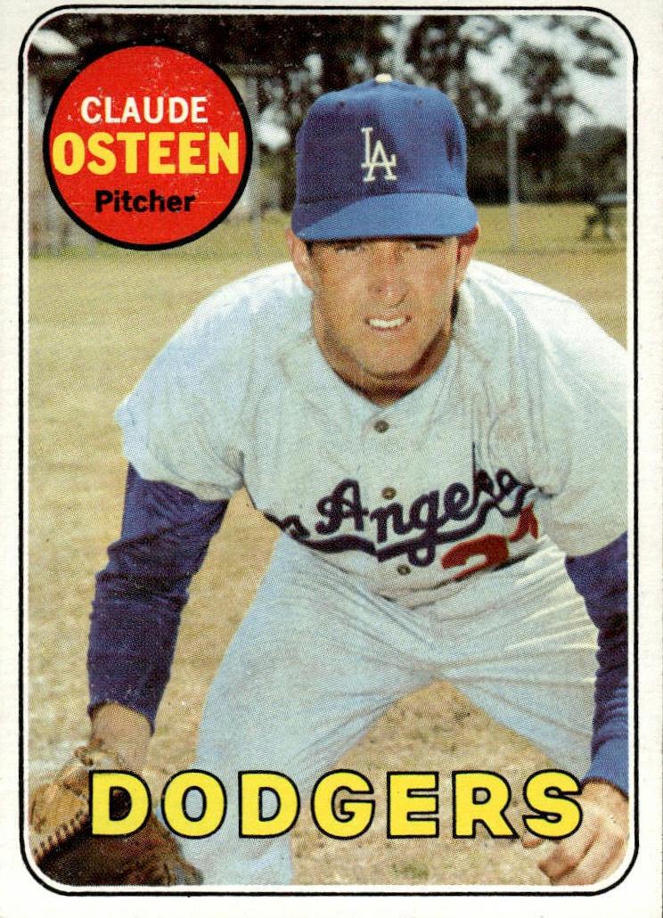 1969 Topps Claude Osteen #528 card