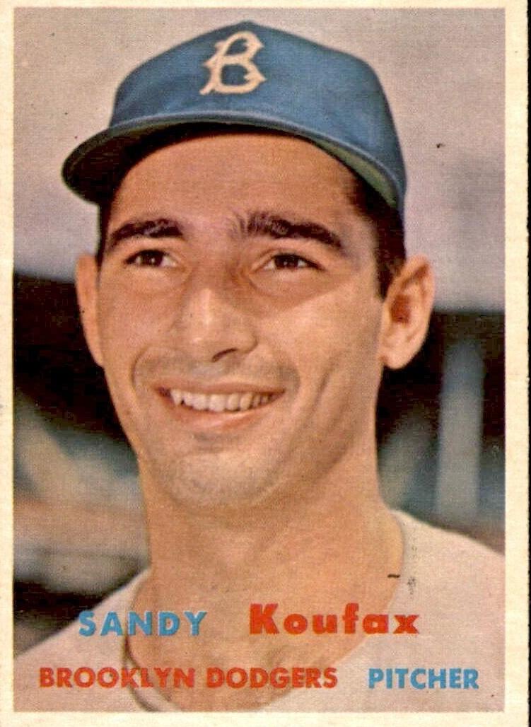 1957 Topps #302 Sandy Koufax front