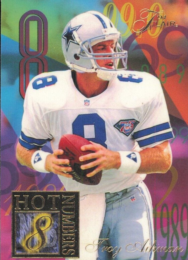 Troy Aikman 1994 Fleer Ultra Flair Hot Numbers Football