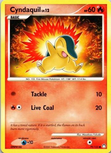 Cyndaquil 2007 Pokemon Diamond & Pearl Mysterious Treasures