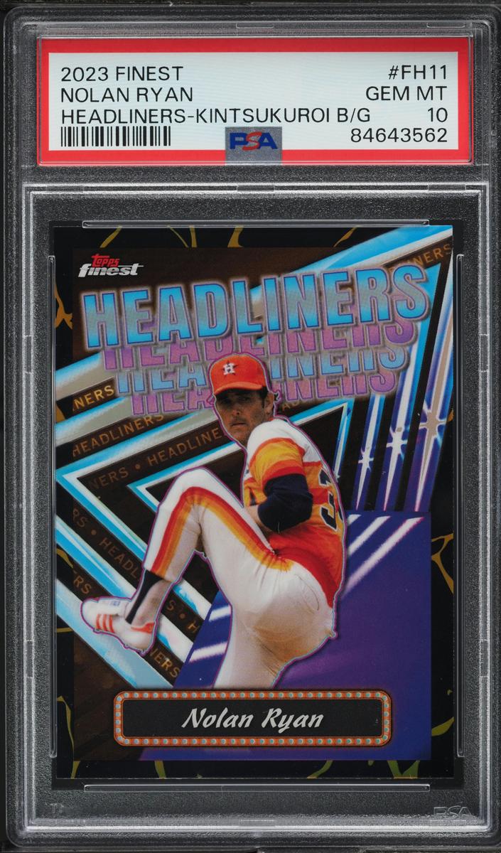 2023 Topps Finest Baseball Gold Nolan Ryan #FH-11 PSA 9