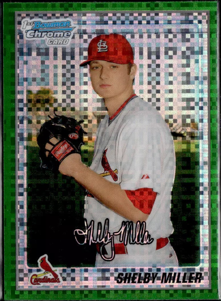 2010 Bowman Chrome Baseball Green X-Fractor Shelby Miller #BCP204 PSA 9
