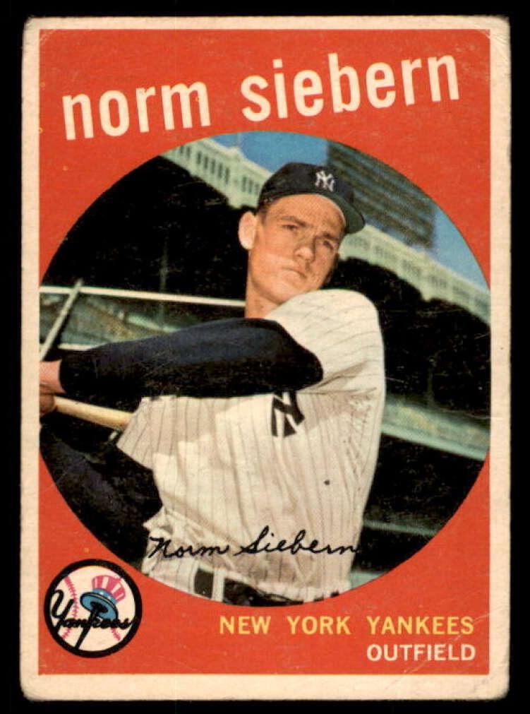 1959 Topps Norm Siebern #308 card