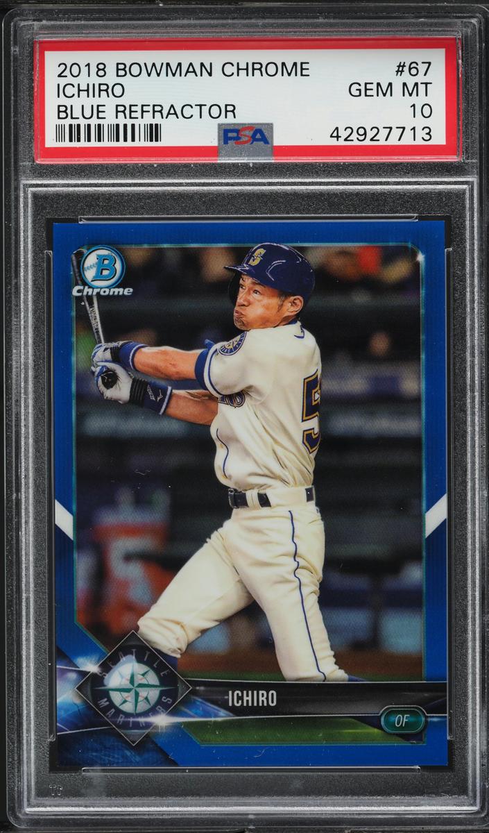 2018 Bowman Chrome Baseball Blue Ichiro #67 PSA 10