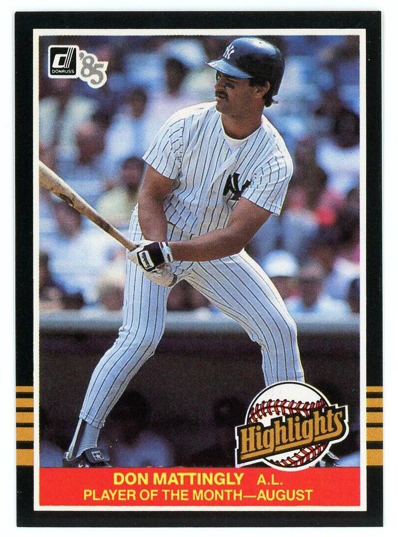 1985 Donruss Highlights Don Mattingly #36 card