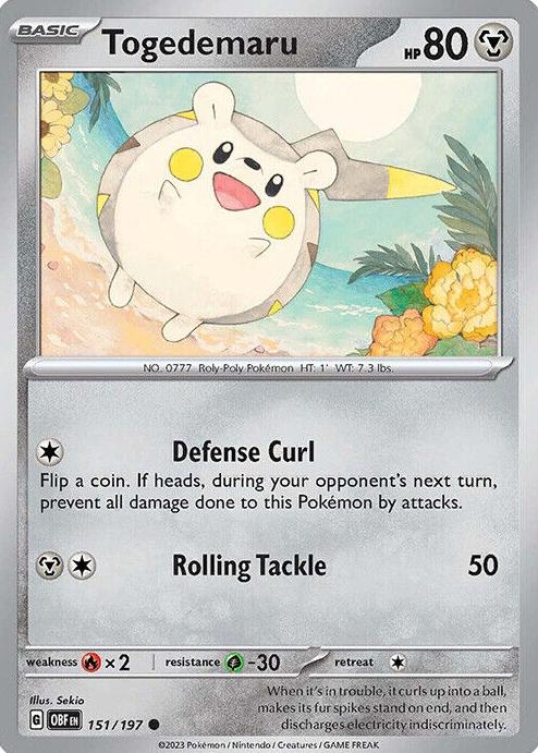 Togedemaru 2023 Pokemon Scarlet & Violet Obsidian Flames