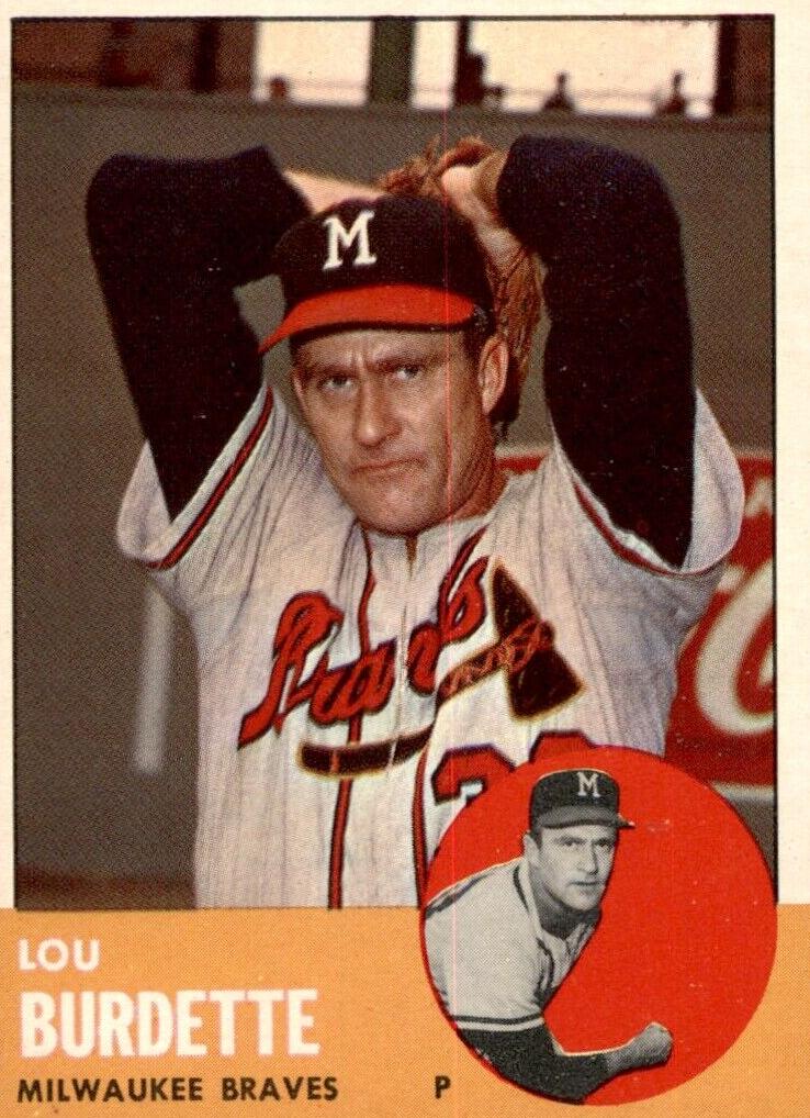 1963 Topps Lou Burdette #429 card