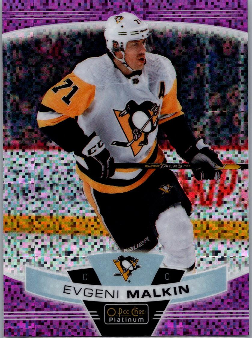 2019 O-Pee-Chee Platinum Evgeni Malkin [Violet Pixels] #92 card