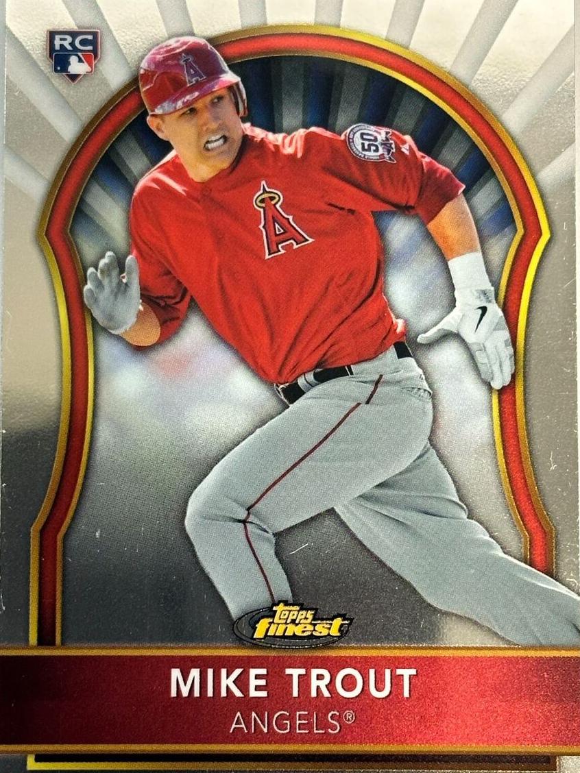 2011 Topps Finest Mike Trout [Purple] #94 card