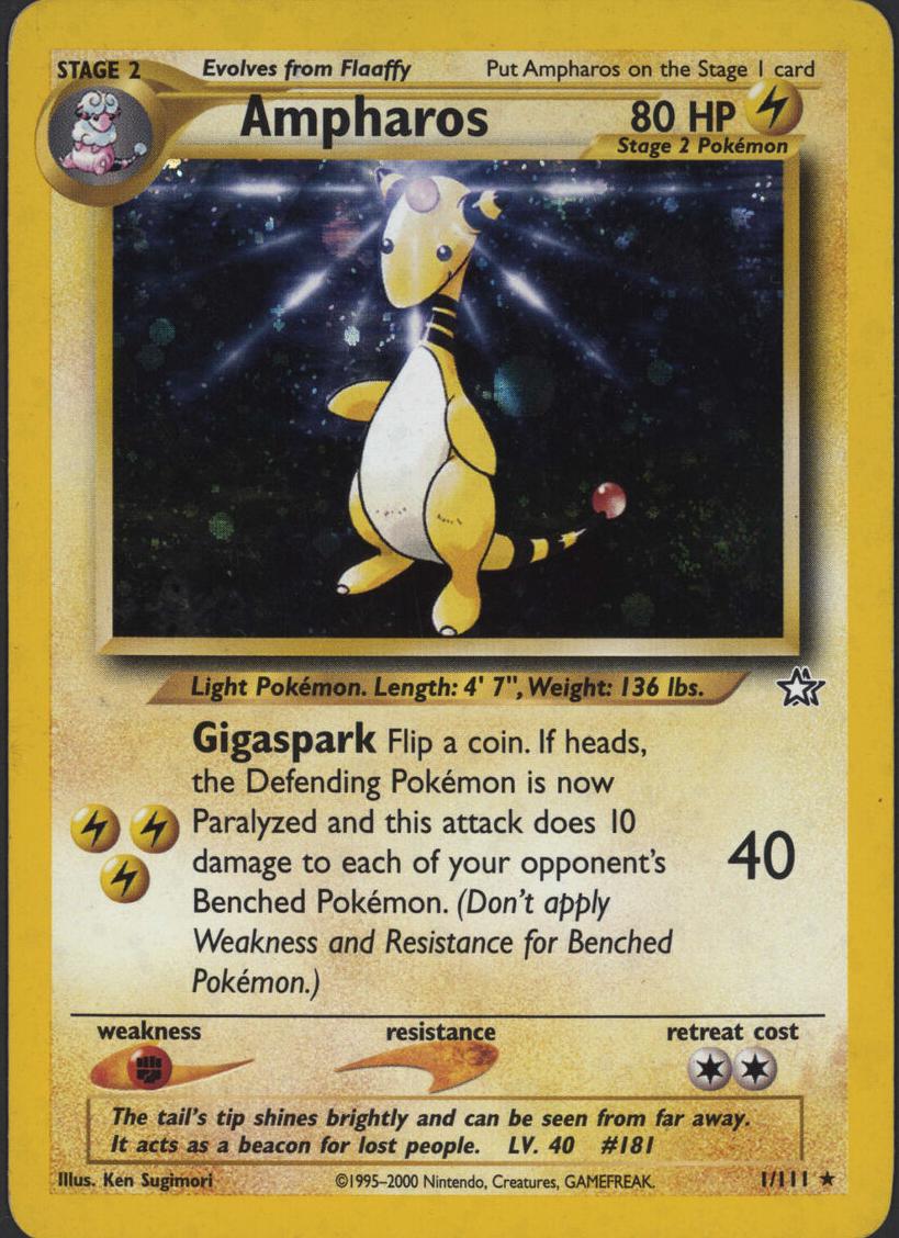 Ampharos Holo 2000 Pokemon Neo Genesis