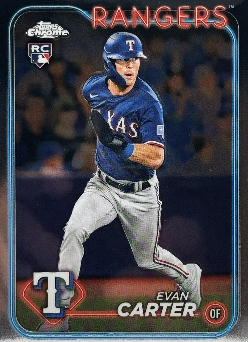 Evan Carter 2024 Topps Chrome Baseball card