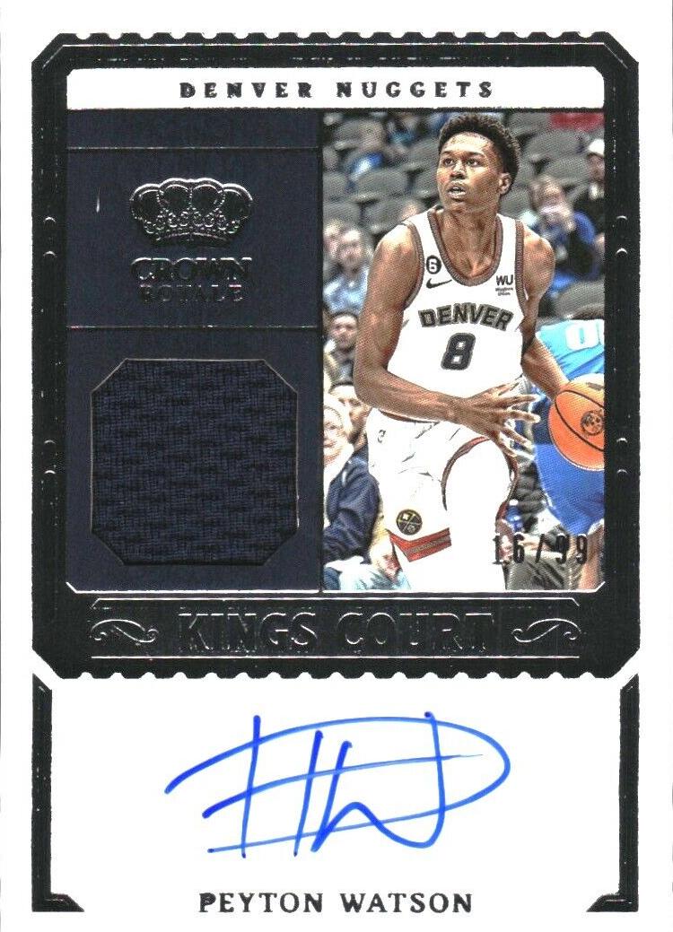 2023 Panini Crown Royale Peyton Watson #KCJ-WAT card