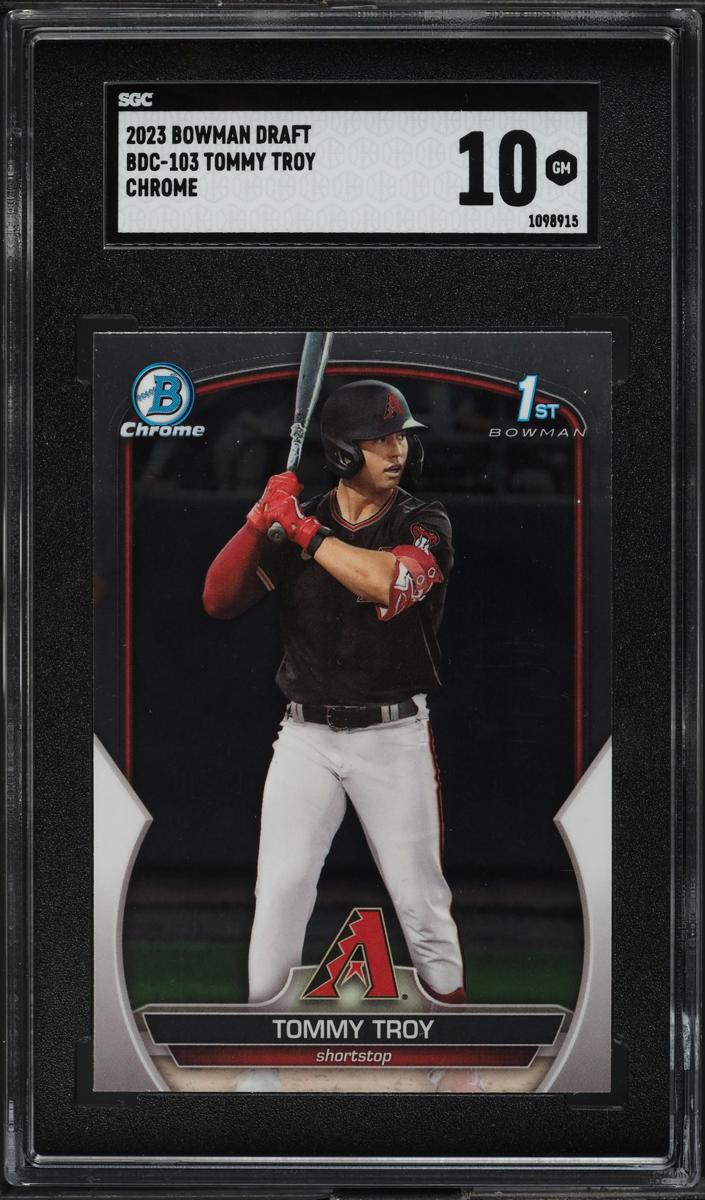 2023 Bowman Draft Chrome Baseball Tommy Troy #BDC-103 SGC 9.5