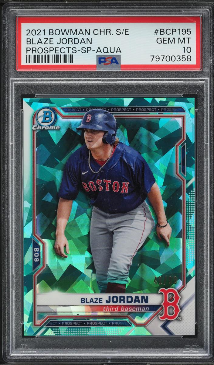 2021 Bowman Chrome Prospects Sapphire Baseball Aqua Blaze Jordan #BCP-195