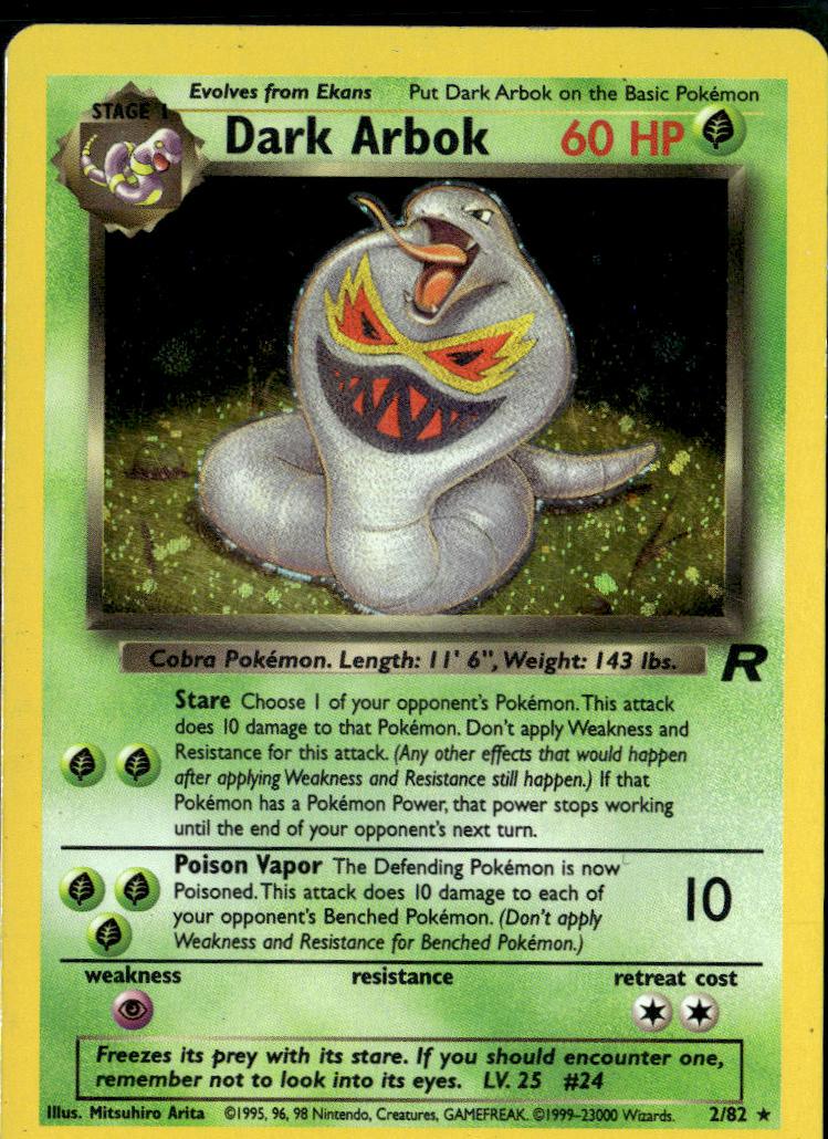 _ Pokemon Holo #2 Arbok front