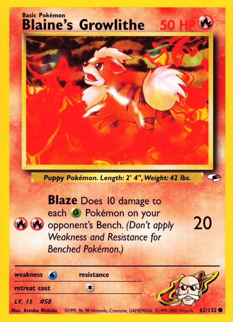 Blaine's Growlithe 2000 Pokemon Gym Challenge
