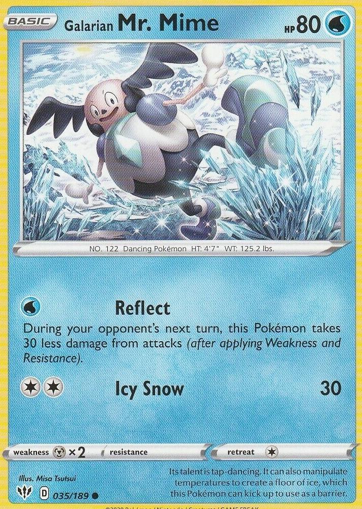 Galarian Mr. Mime 2020 Pokemon Sword & Shield Darkness Ablaze