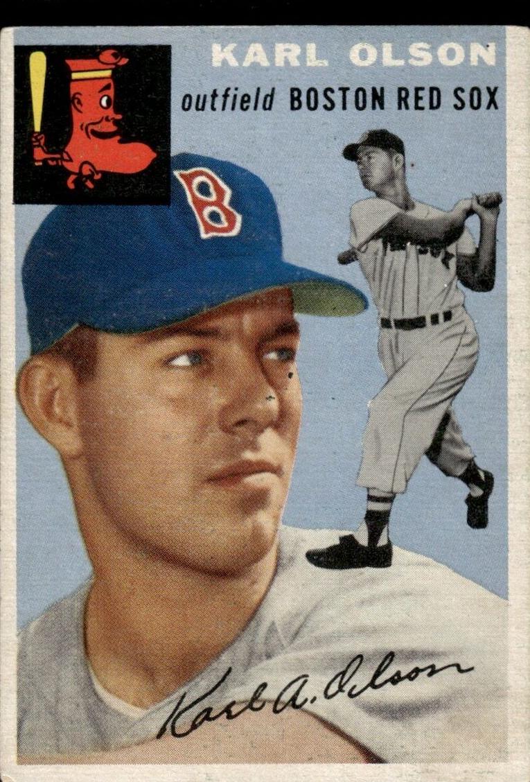 1954 Topps Karl Olson #186 card