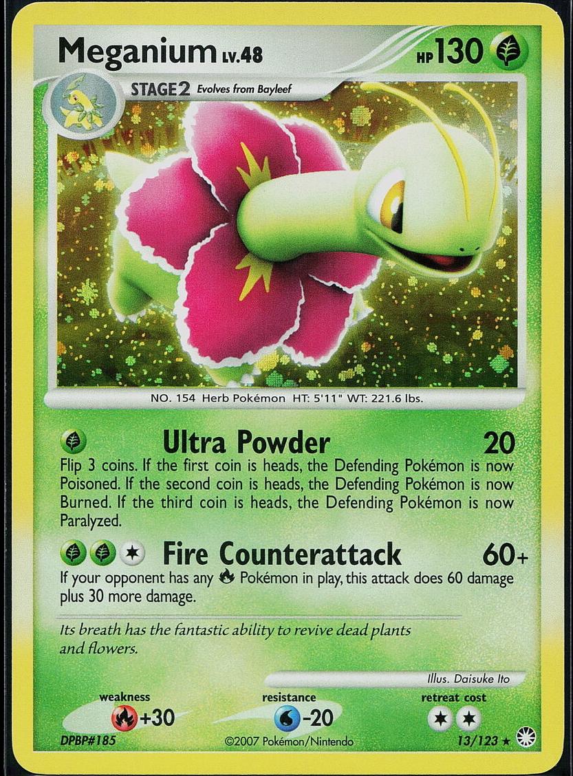 Meganium Holo 2007 Pokemon Diamond & Pearl Mysterious Treasures