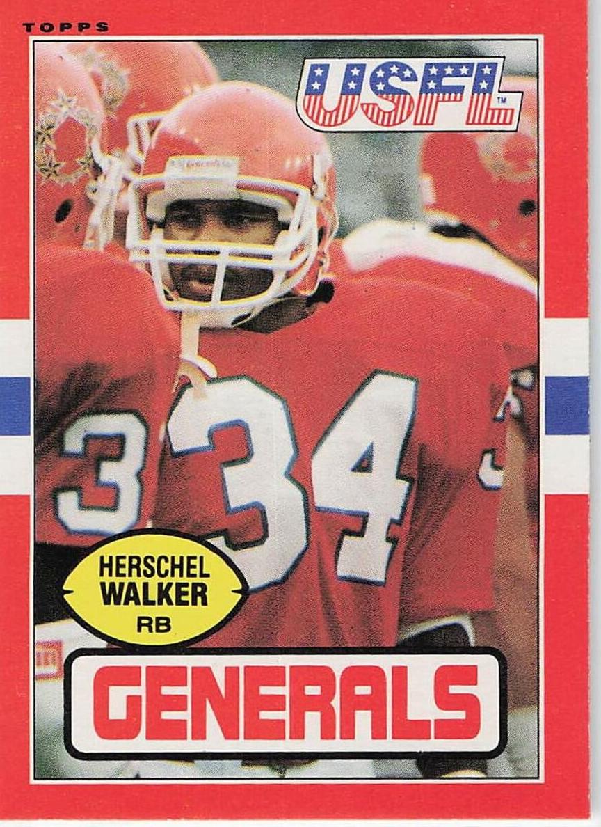 1985 Topps USFL Herschel Walker #86 card