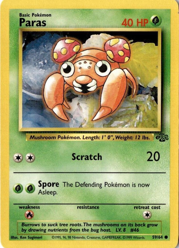 Paras 1999 Pokemon Jungle
