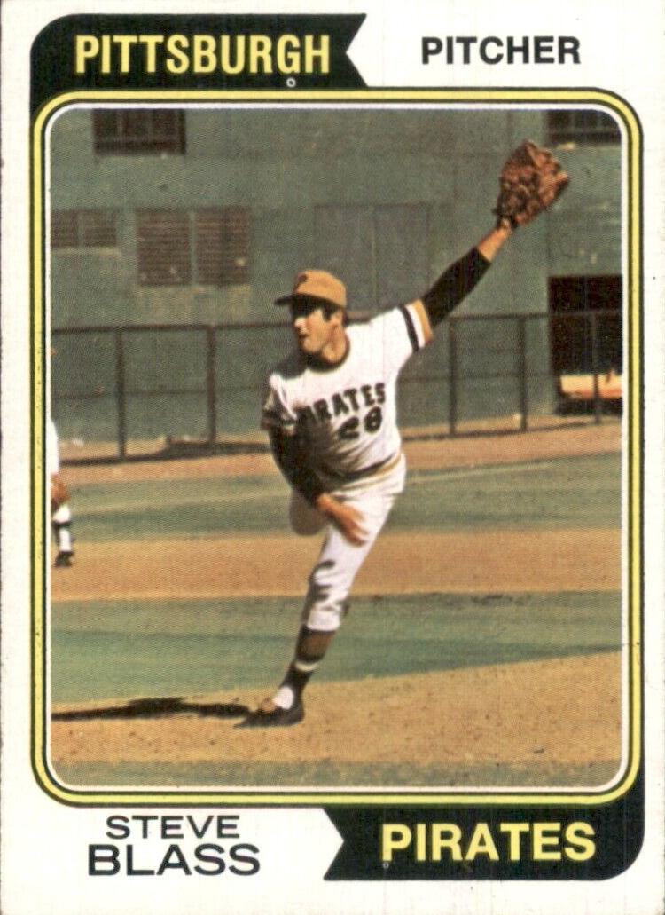 1974 Topps Steve Blass #595 card