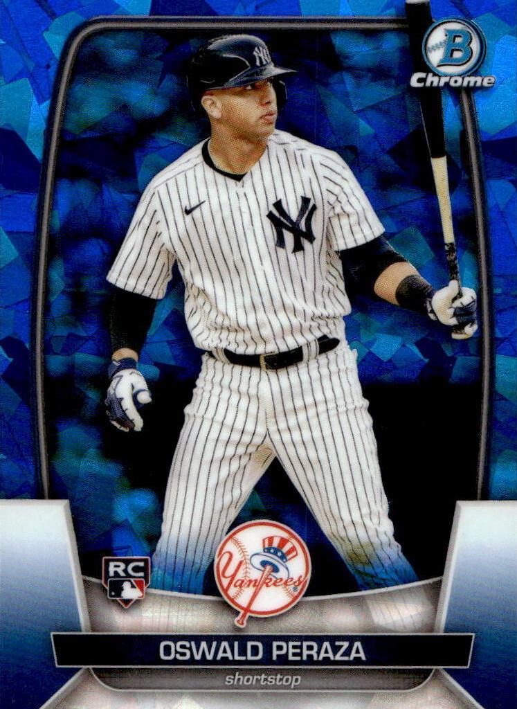 2023 Bowman Chrome Sapphire Oswald Peraza #44 card