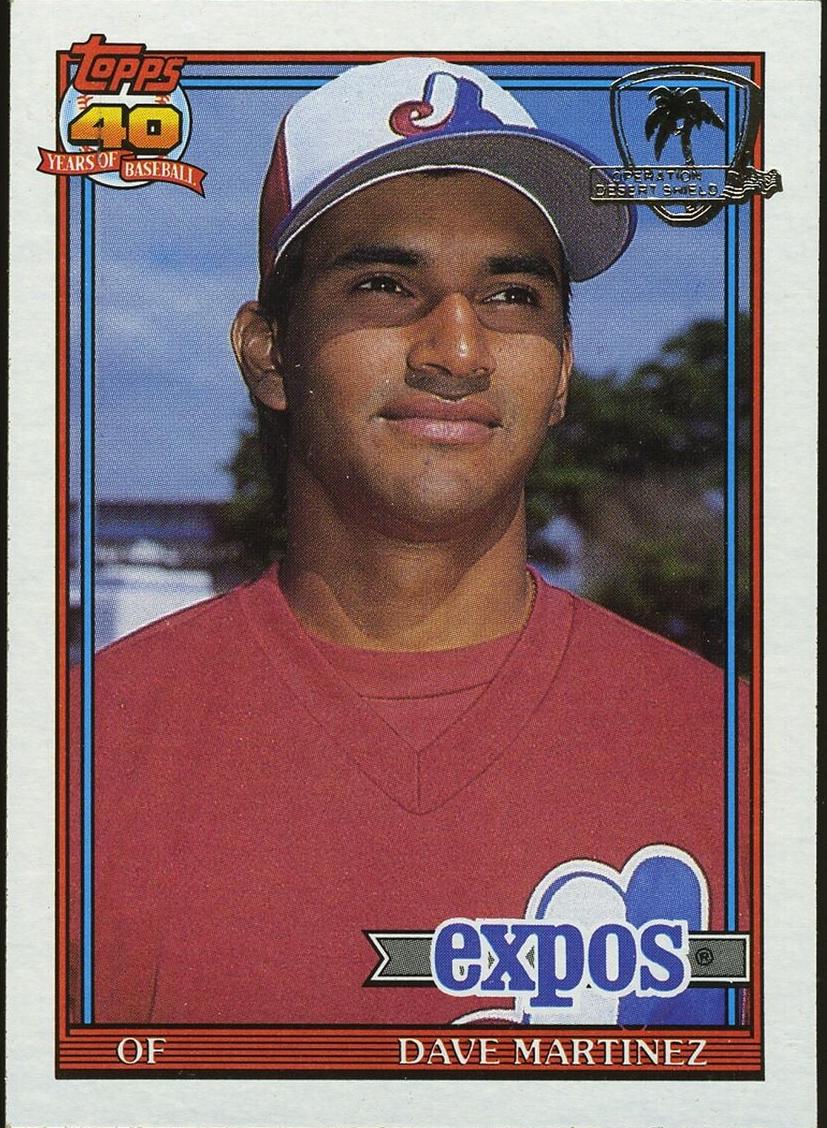 Dave Martinez 1991 Topps Desert Shield Baseball
