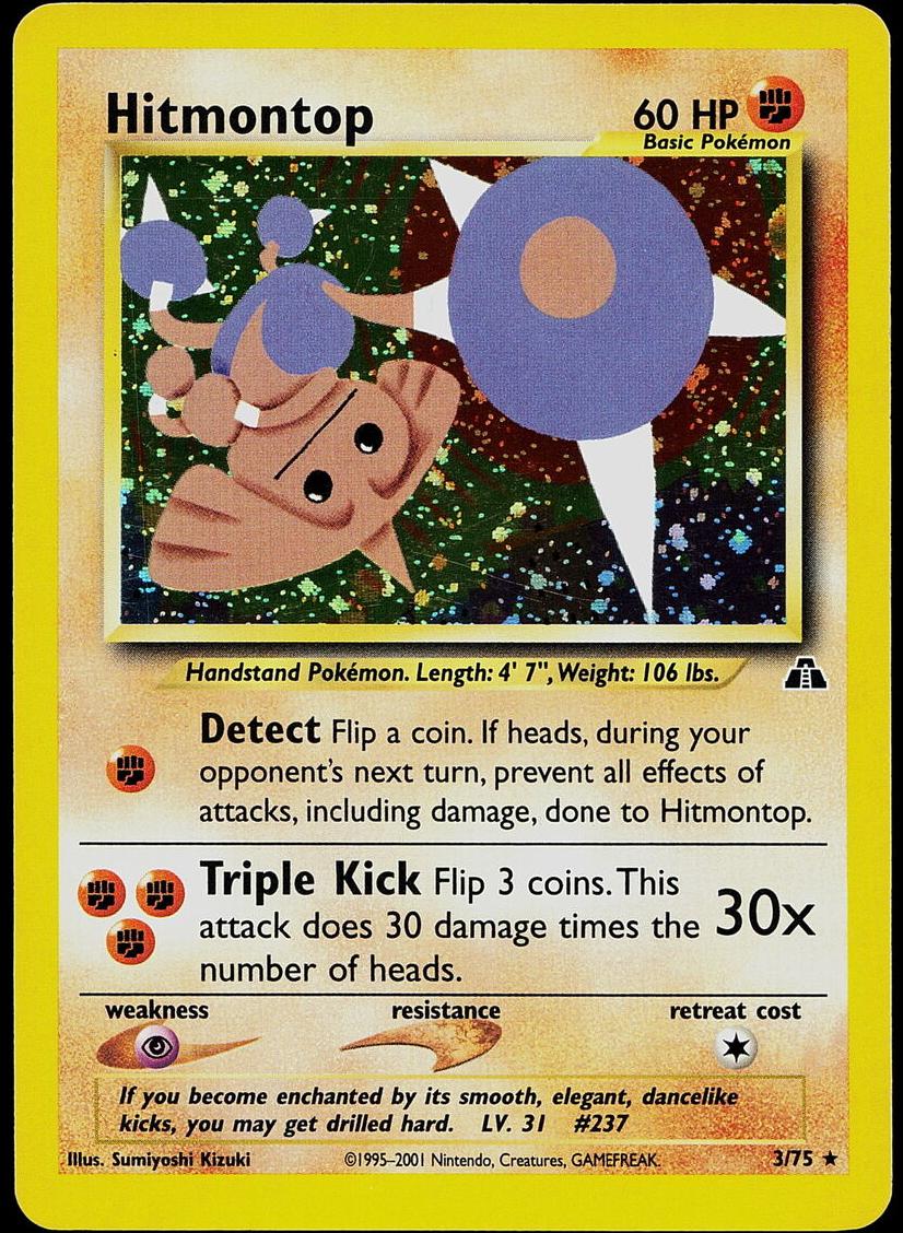 Hitmontop Holo 2001 Pokemon Neo Discovery