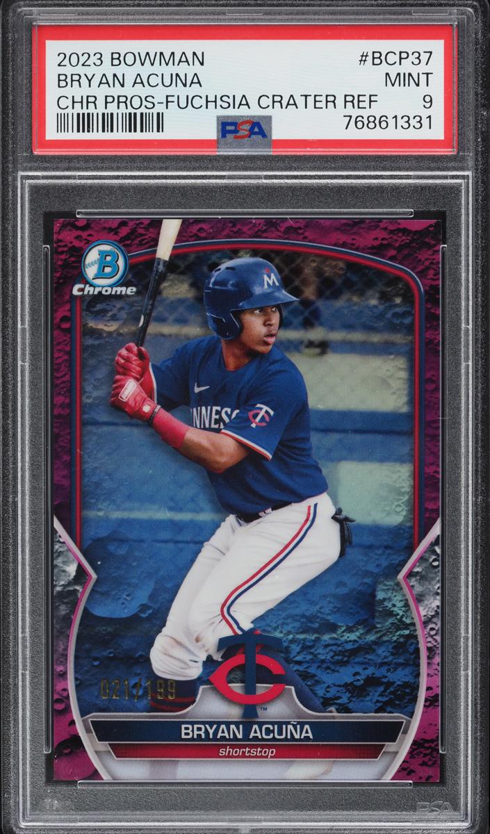 2023 Bowman Chrome Prospects Baseball Fuchsia Bryan Acuna #BCP-37 PSA 8.5