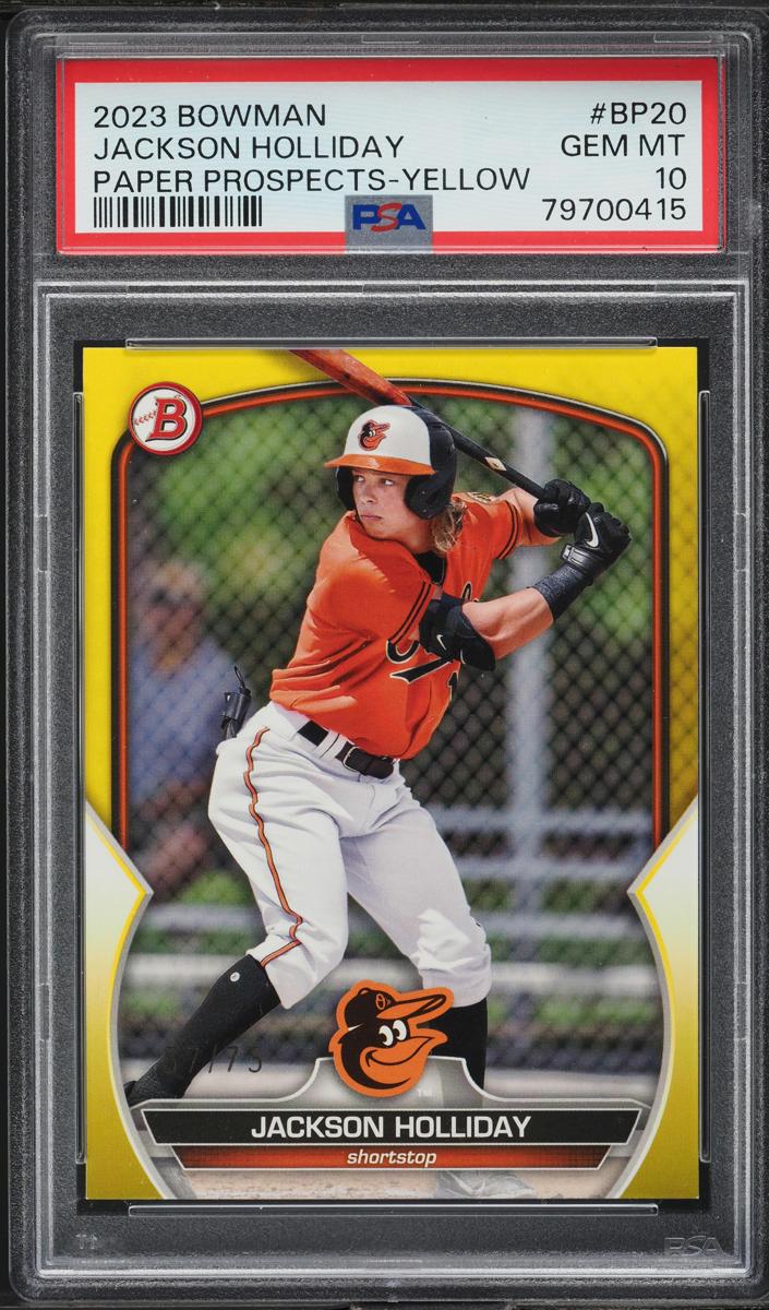 2023 Bowman Prospects Baseball Yellow Jackson Holliday #BP-20