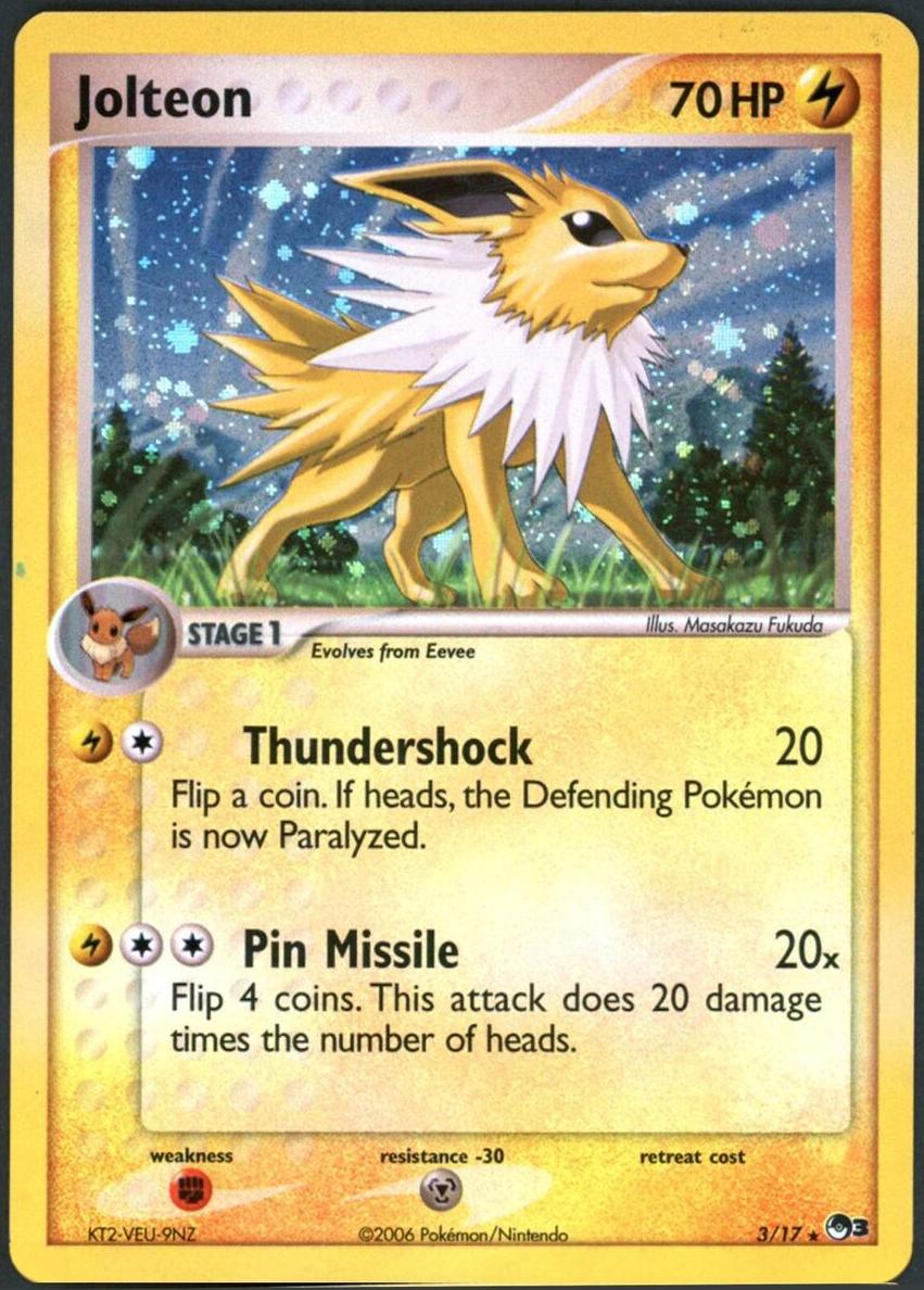 Jolteon Holo 2006 Pokemon POP Series 3