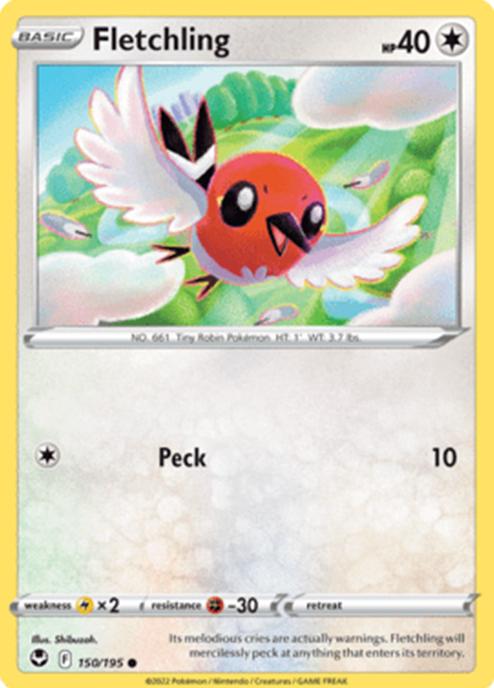 Fletchling 2022 Pokemon Silver Tempest