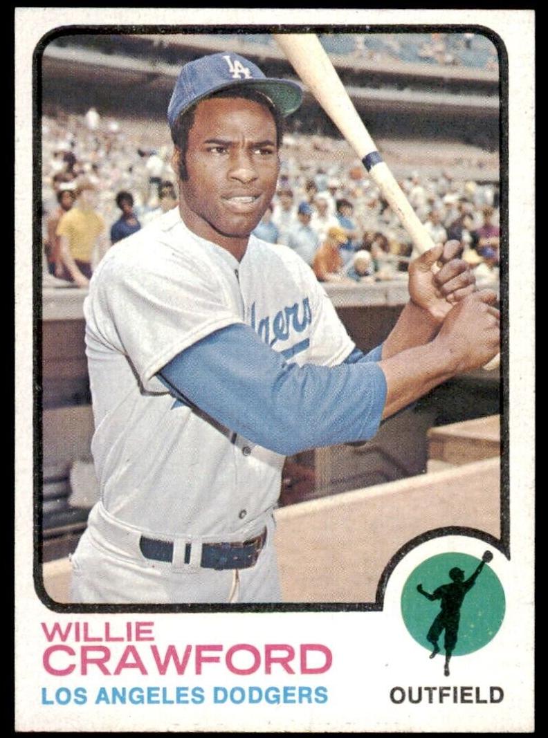 1973 Topps Willie Crawford #639 card