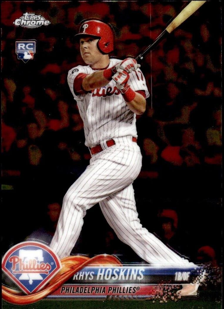 2018 Topps Chrome Rhys Hoskins #70 card