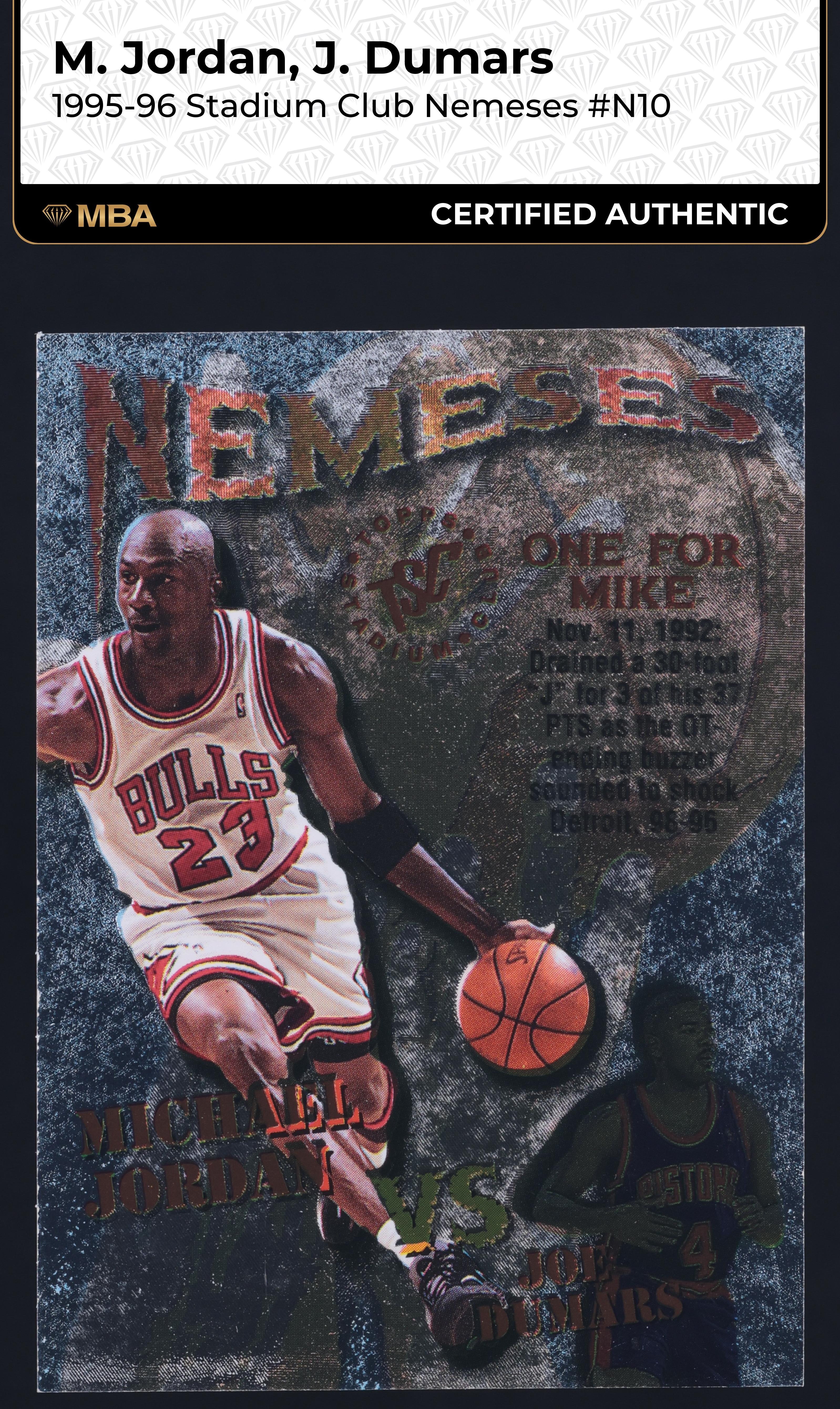 1995 Topps Stadium Club NEMESES #N10 Michael Jordan front