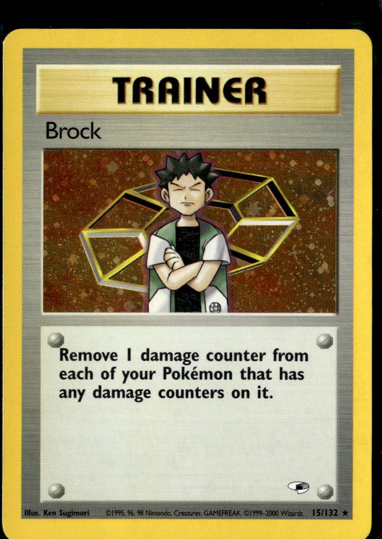 Brock Holo 2000 Pokemon Gym Heroes