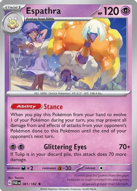 Espathra Holo 2023 Pokemon Scarlet & Violet Paradox Rift