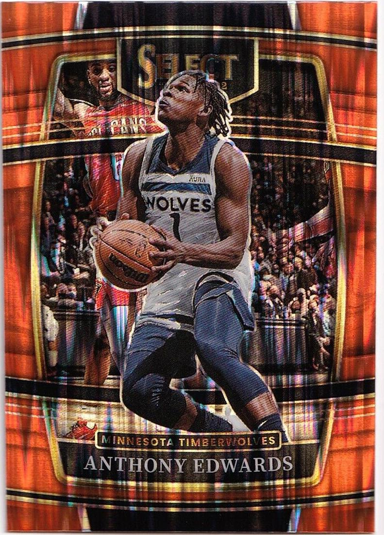 2021 Panini Select Anthony Edwards [Orange Flash] #49 card
