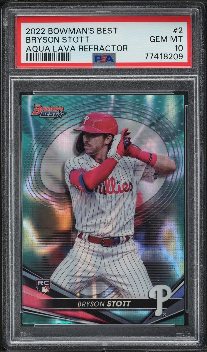 2022 Bowman's Best Baseball Aqua Lava Bryson Stott #2