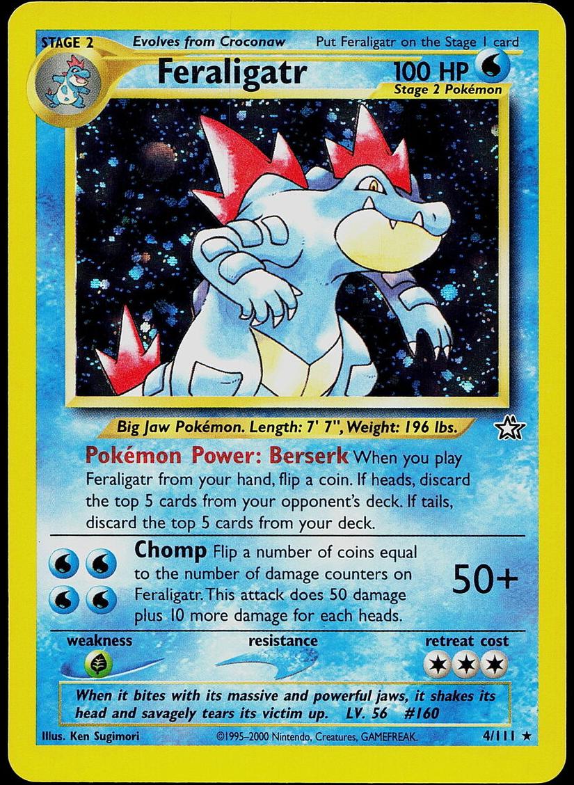 Feraligatr Holo 2000 Pokemon Neo Genesis