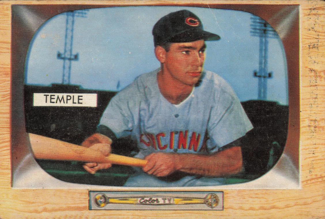 1955 Bowman Johnny Temple #31 card