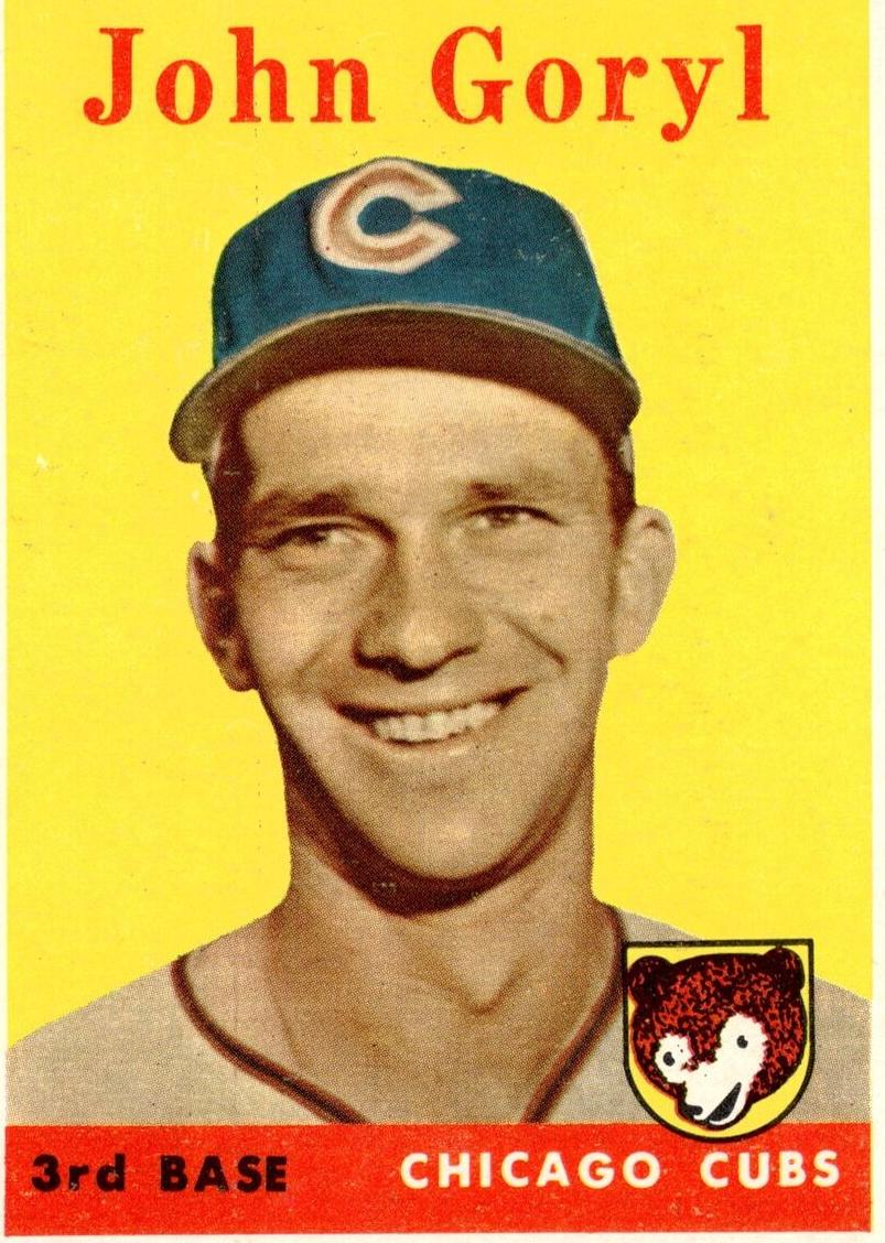 1958 Topps John Goryl #384 card